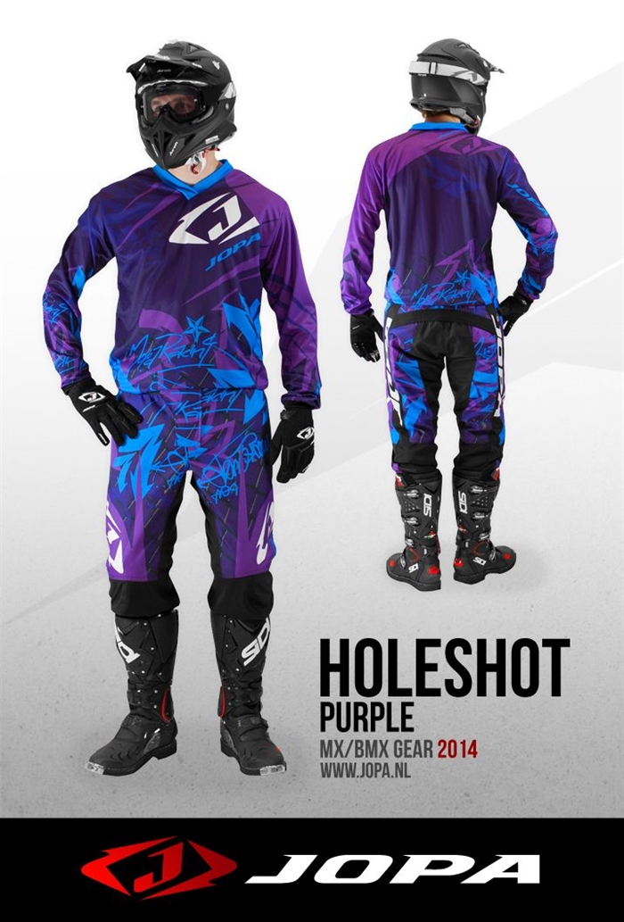 Jopa Holeshot purple - Buks str. 32 og Jersey str. S