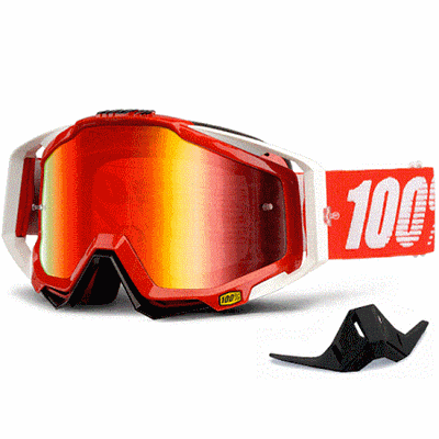 100 % Racecraft brille Fire red - mirror red lens