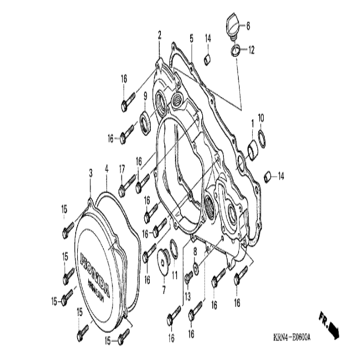 Gasket clutch cover, Honda, 11352-KRN-671