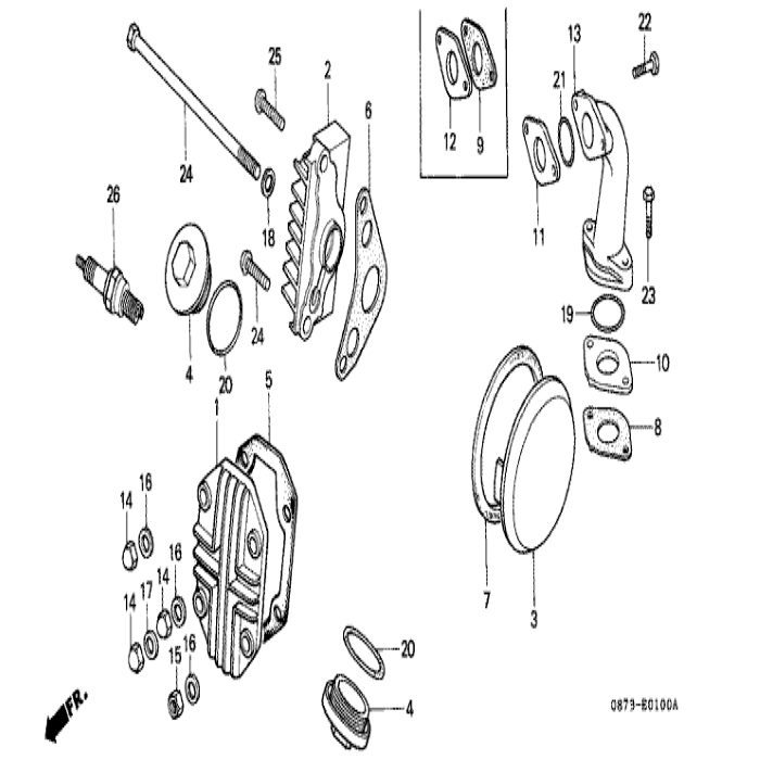 Gasket, cylinder head, 12395-GW8-680 , Honda