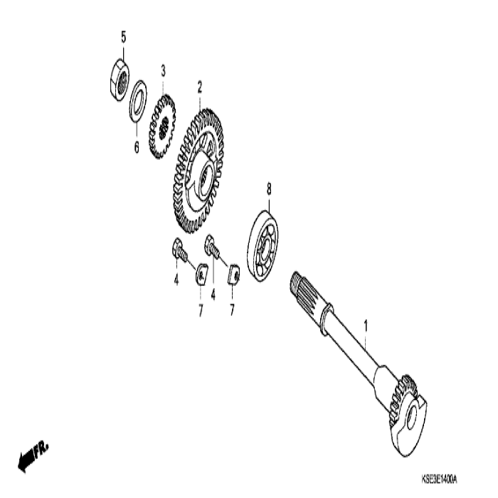 Gear balancer driven (32T), 13422-KSE-670 , Honda