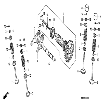 Spring. IN valve, 14751-MEN-A30 , Honda