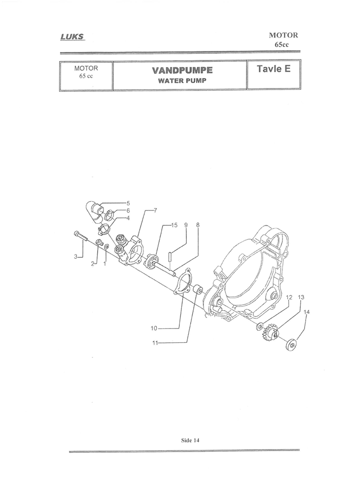 M65-C Competition - 65cc - Vandpumpe - Water Pump