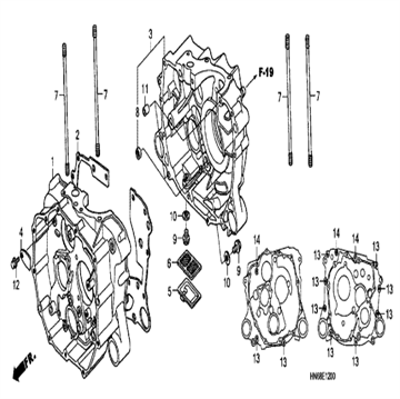 Strainer oil 15153-HM8-000, Honda