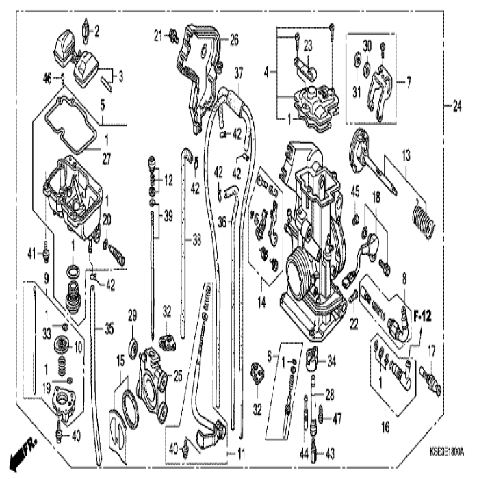 Gasket float chamber, 16163-MEB-671 , Honda