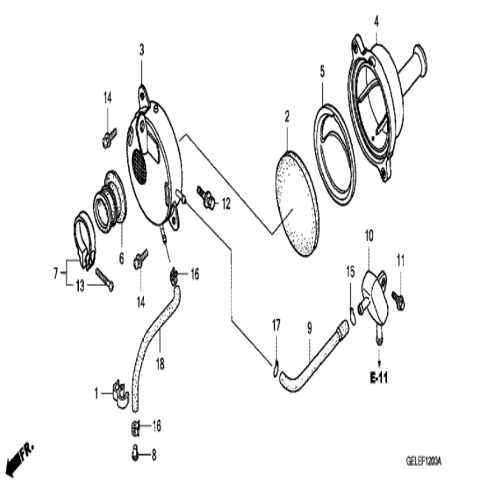 Element air cleaner 17211-165-730, Honda