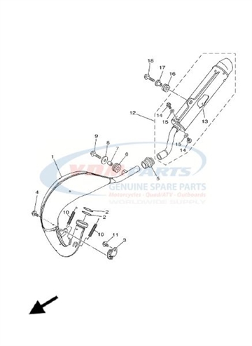 Joint Exhaust 1, 17W-14615-00 , Yamaha