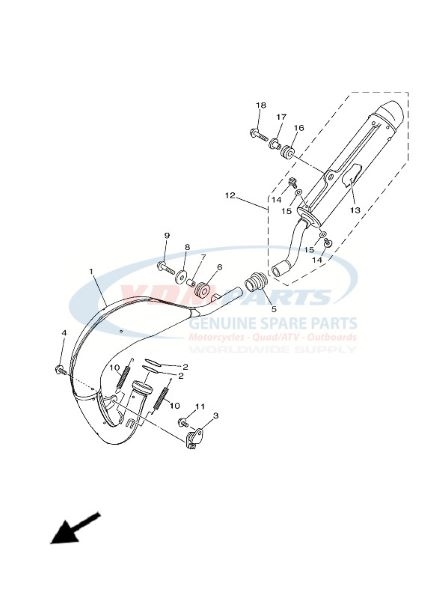 Joint Exhaust 1, 17W-14615-00 , Yamaha