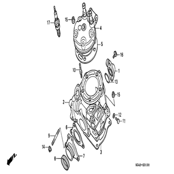 Seal ex. Manifold, 18359-KS7-000 , Honda