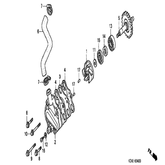 Gasket waterpump  , Honda, 19229-KZ4-620