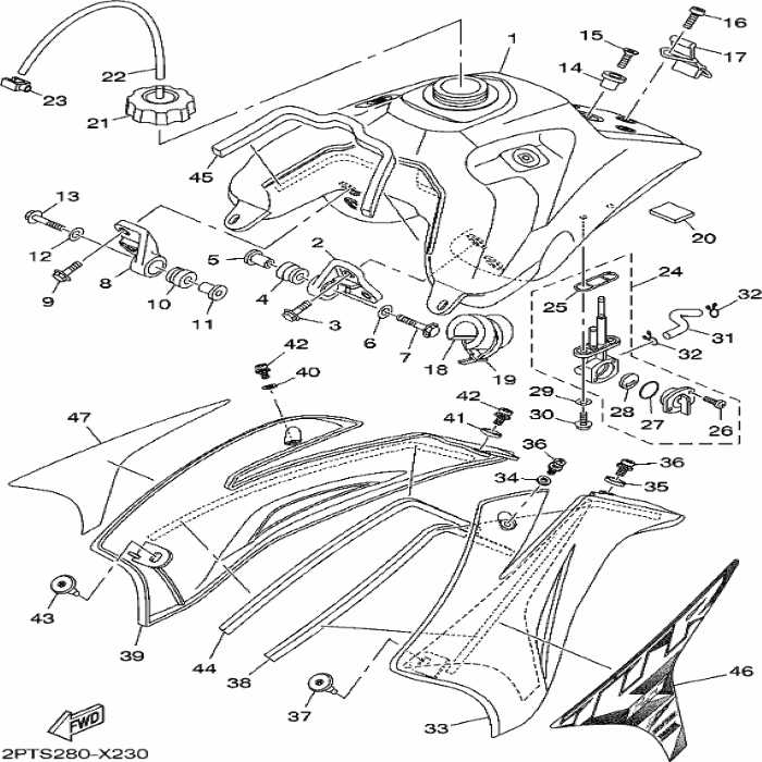 Scoop, Air 1, Yamaha, 1B2-F137W-10