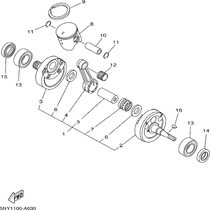 Piston STD. Yamaha, 1C3-11631-03-A0