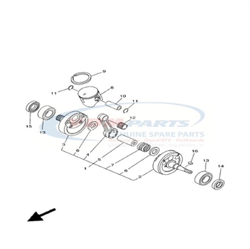 Pin.Piston, Yamaha, 1C3-11633-00