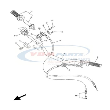 Cable, Throttle 1, Yamaha, 1C3-26311-90