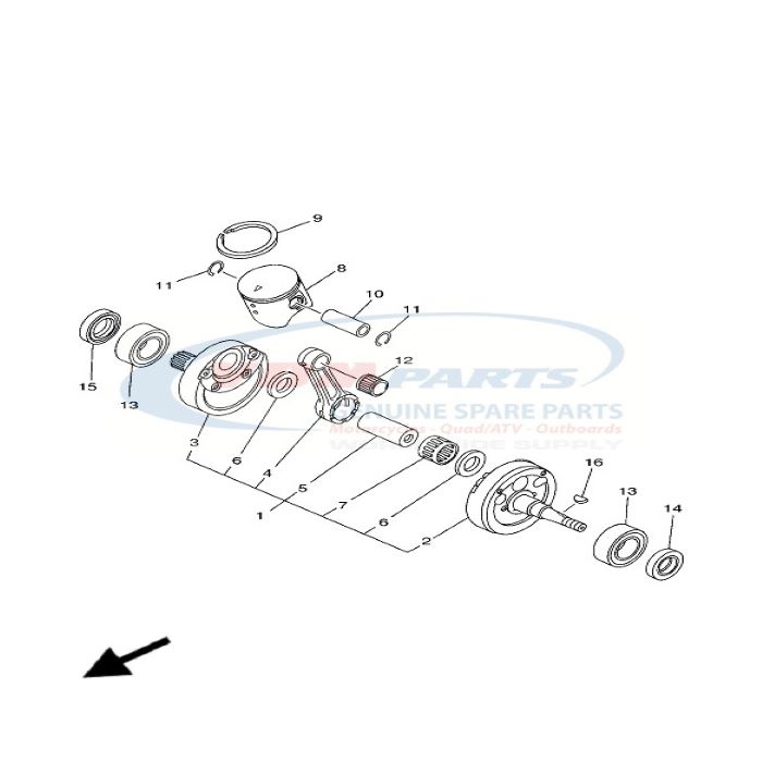 Pin, Piston, Yamaha, 1C3116330000