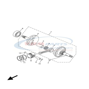 Clip piston pin 1P6-E1634-00 , Yamaha