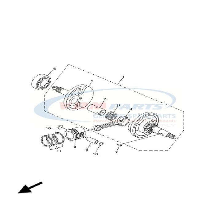 Clip piston pin 1P6-E1634-00 , Yamaha