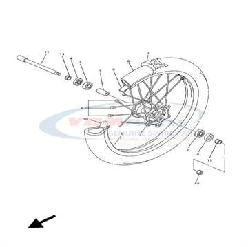 Collar wheel, 1SL-25183-00 , Yamaha