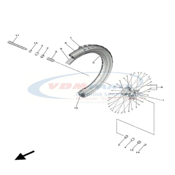 Collar wheel, 1SL-25186-00 , Yamaha