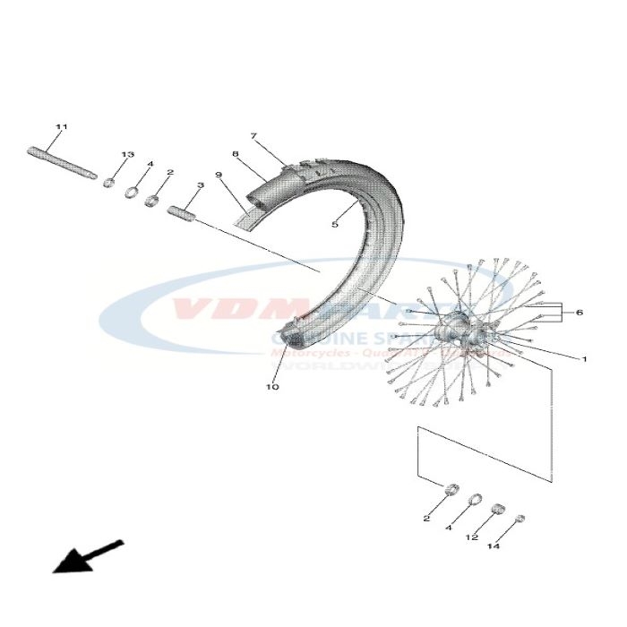 Collar wheel, 1SL-25186-00 , Yamaha