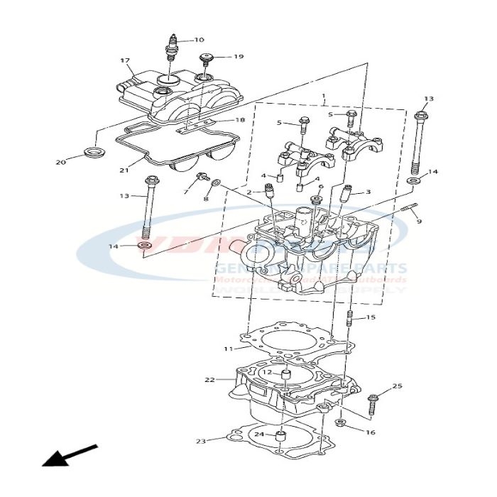 Gasket, cylinder, Yamaha, 1SM-11351-00