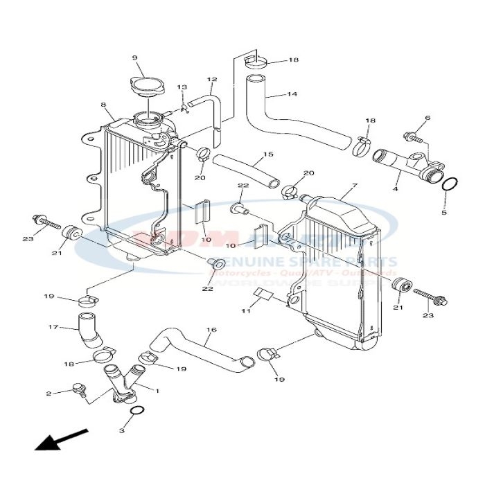 Hose 4, Yamaha, 1SM-12579-00