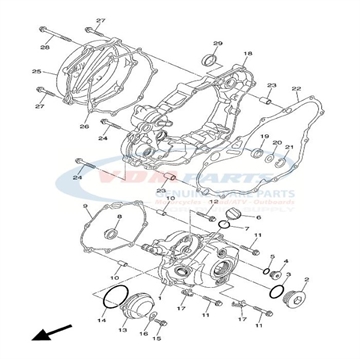 Gasket Chrankcase cover 3, Yamaha, 1SM-15462-00