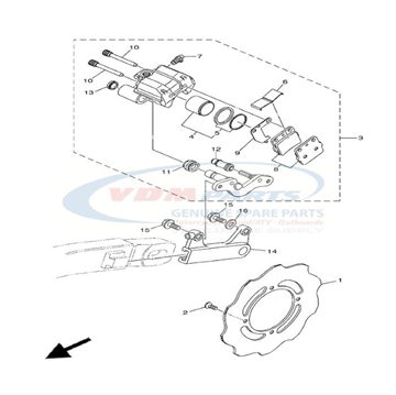 Boot 2,  1UY-25937-51 , Yamaha