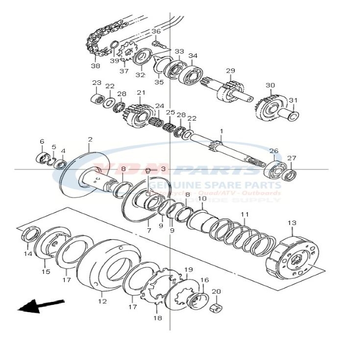 Clutch assy, Sho, Suzuki, 21501-03A21