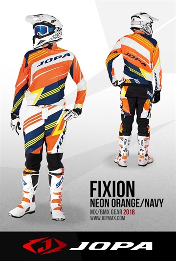 Jopa Fixion Neon Orange - Navy Buks str. 36 og Jersey str. XL