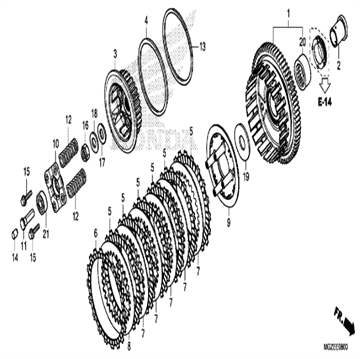 Spring Clutch, 22401-MM9-000  , Honda