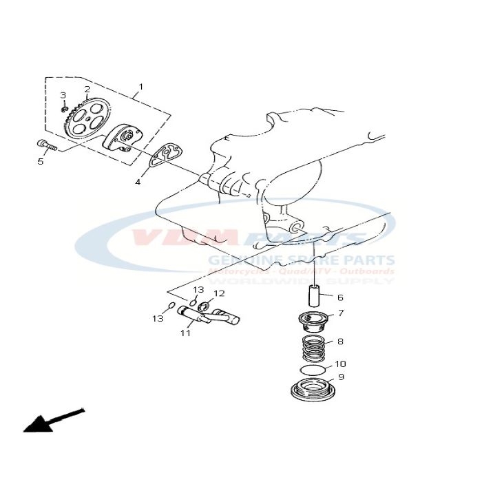 Gasket, pump cover, Yamaha, 22F-13329-01