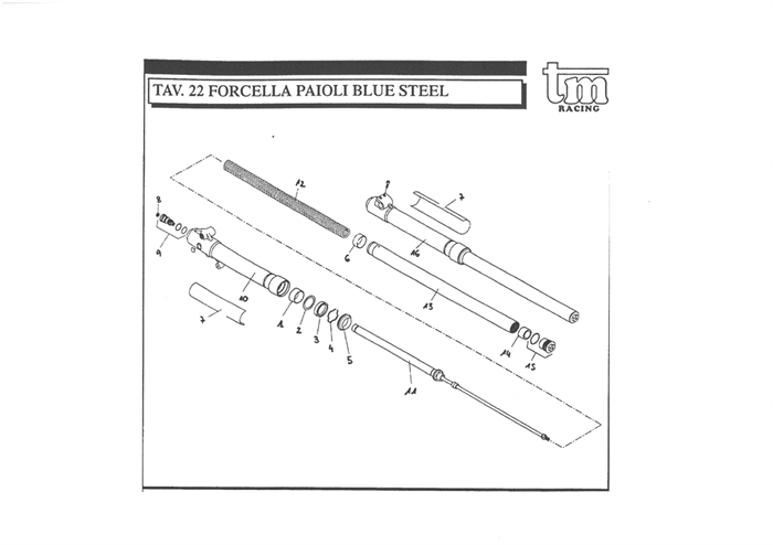 Forgaffel Paioli Blue Steel