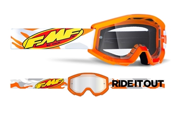 FMF Cross brille - Powercore  Orange med klar lens 