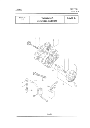 M65-C Competition - 65cc - Tænding - Flywheel Magneto 