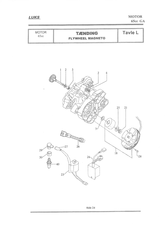 M65-C Competition - 65cc - Tænding - Flywheel Magneto 