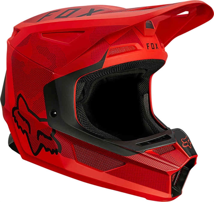 Fox V2 Cross hjelm speyer, Flame Red Str. L = 59 - 60 cm