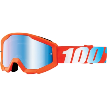 100% Strata Junior Cross brille - Orange med spejl blå lens 