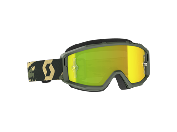 Scott Primal Goggle - Junior brille Mili-grøn med guld spegl lens 