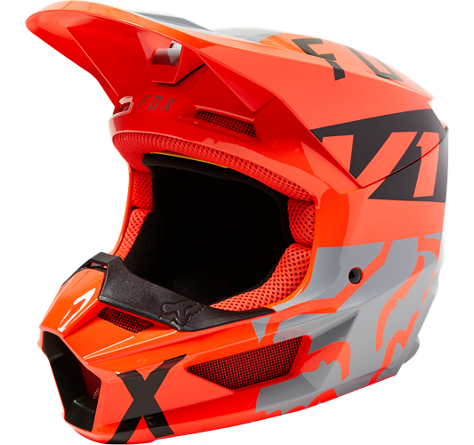 Fox V1 JUNIOR SKEW HELMET ECE (STL GRY)