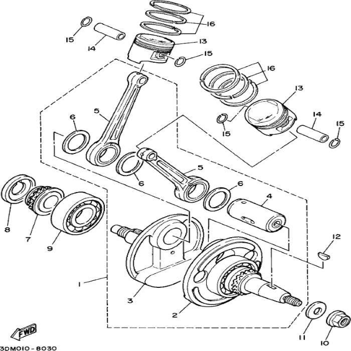 Piston ring set std. Yamaha, 2HX-11610-00