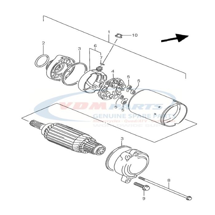 Motor, Starter, Suzuki, 31100-38B02