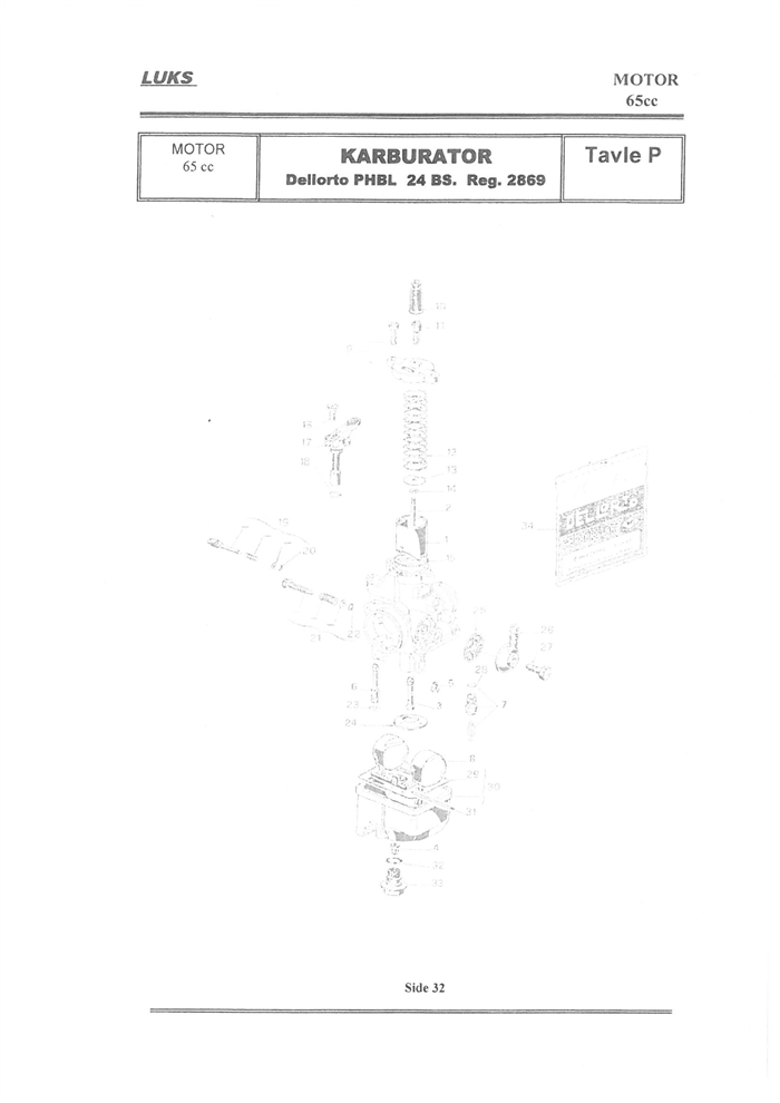 M65-C Competition - 65cc - Kaburator Dellorto PHBL 24 BS. Reg. 2869