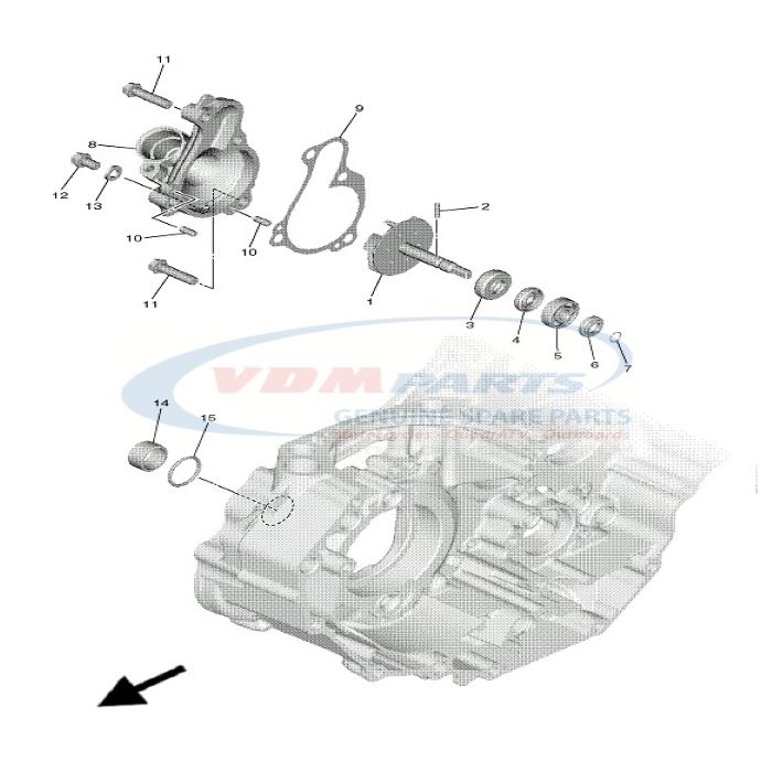 Gasket, housing cover 1, 33D-12427-00 , Yamaha