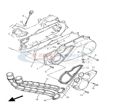 Gasket, Chrankcase cover 1, Yamaha, 3FA-15451-10