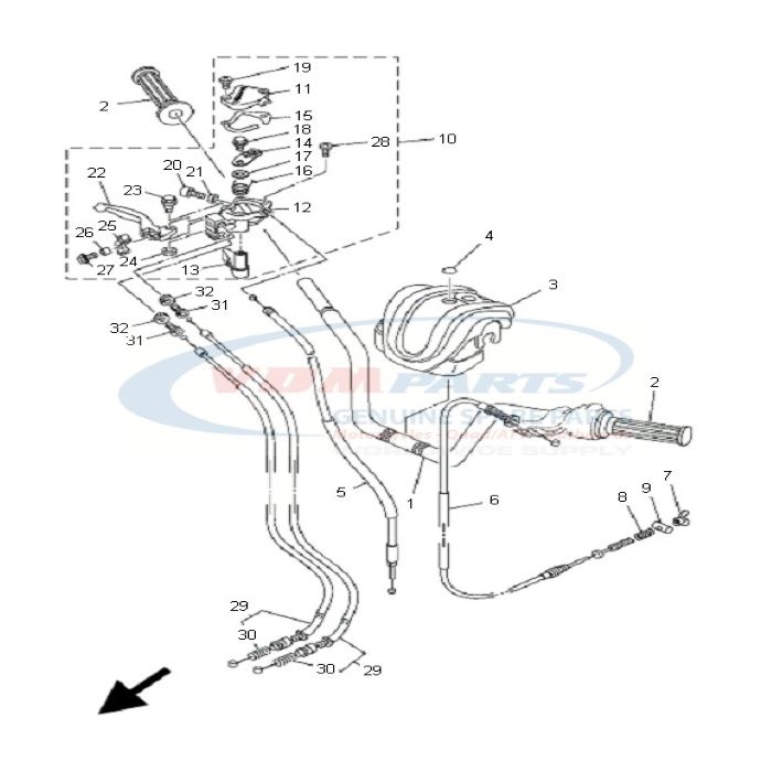 Lever Throttle, Yamaha, 3GB-2625G-00