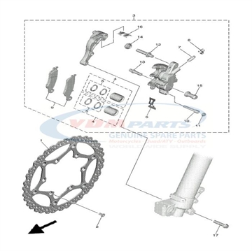 Boot Caliper,  3JD-25917-00 , Yamaha