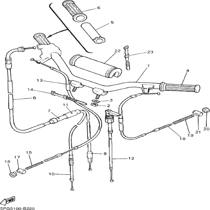 Handlebar, *Yamaha, 3PT-26111-00