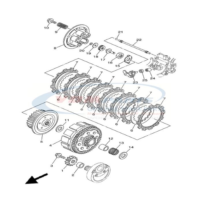 Plate, Clutch 1, Yamaha, 3XJ-16324-01