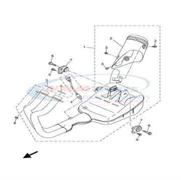 Gasket, Exhaust pipe, Yamaha, 3YF-14613-01